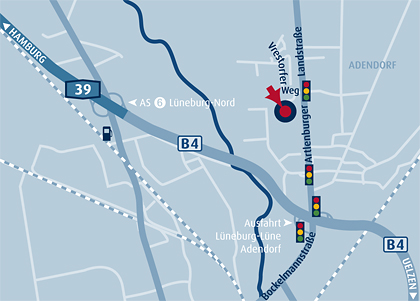 Anfahrtsskizze Zentrale und Werkstatt Lüneburg Anfahrtsskizze Zentrale und Werkstatt Lüneburg