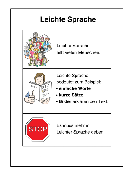 Eine Beispiel für Leichte Sprache