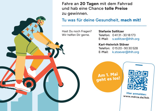 Plakat zur Aktion "Mit dem Rad zur Arbeit"